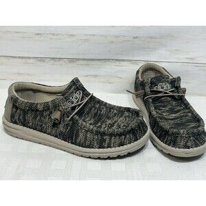 Hey Dude Size 8 Men's Wally Sox Woodland Camo Slip-On Shoes Camouflage Green